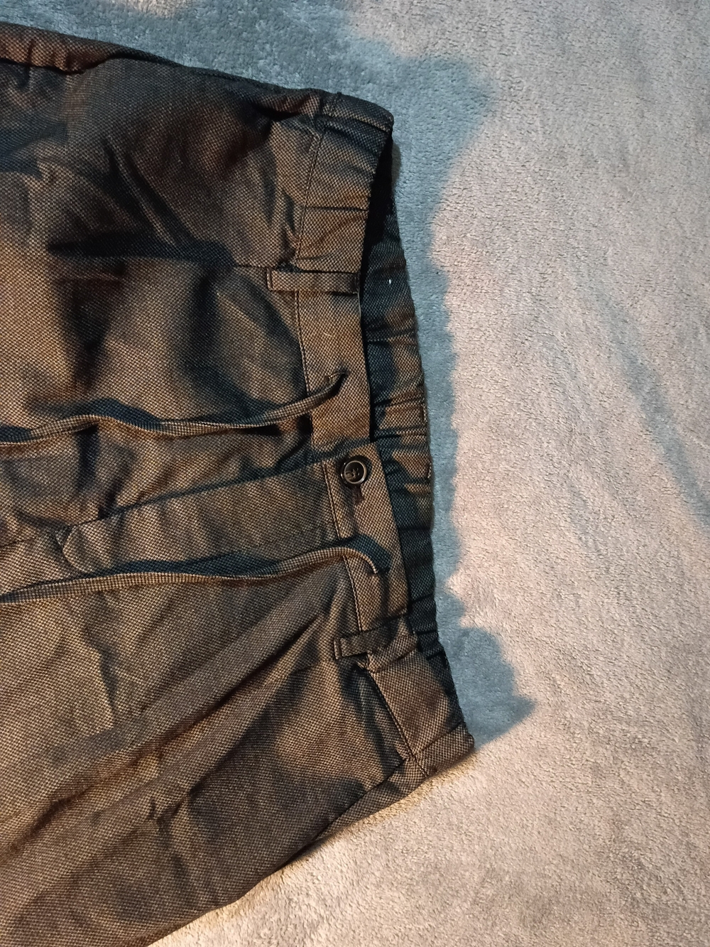 Zara Men's Textured Casual Trousers / Drawstring Pants Charcoal/Gray